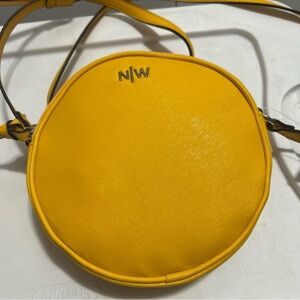 Nine West Vibrant Yellow Round Crossbody Bag